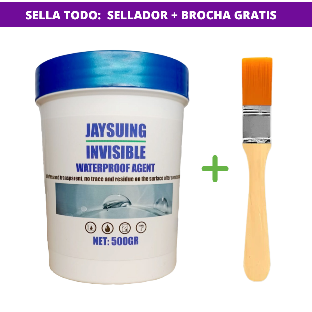 SELLADOR IMPERMEABLE SELLA TODO (500ml) + BROCHA GRATIS: La solución perfecta para grietas y fugas